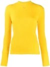 Courrèges Gerippter Pullover In Yellow