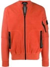 Stone Island Shadow Project Zipped Sweatshirt Jacket In Orange