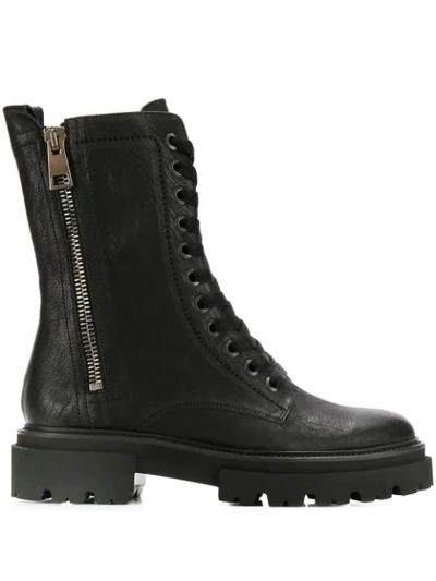 Kennel & Schmenger Lace-up Front Boots In Black