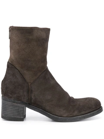 Pantanetti Zip Up Boots In Brown