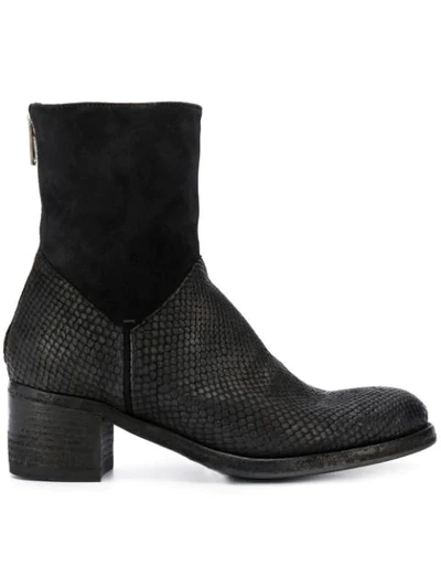 Pantanetti Snakeskin-effect Boots In Black