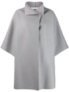 Harris Wharf London Shortsleeved Coat In Grey