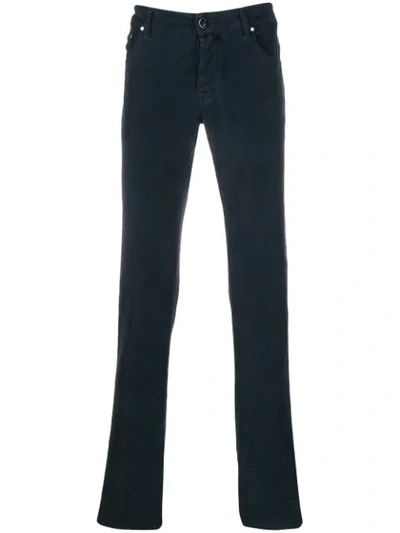 Jacob Cohen Skinny Fit Trousers In Blue