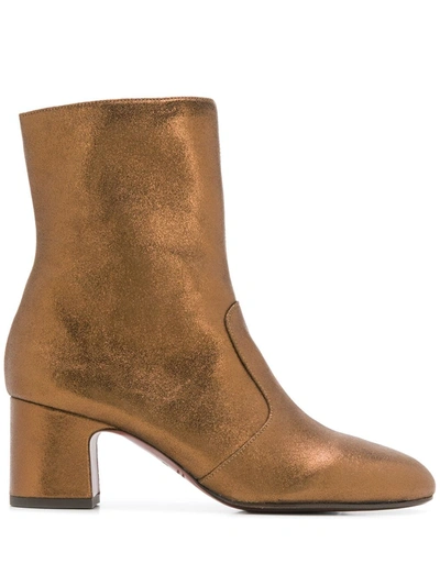 Chie Mihara Nanaylon Metallic Ankle Boots In Brown