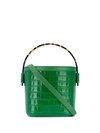 Nico Giani Mini Adenia Bucket Bag In Green