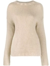 Aragona Round Neck Jumper In Neutrals