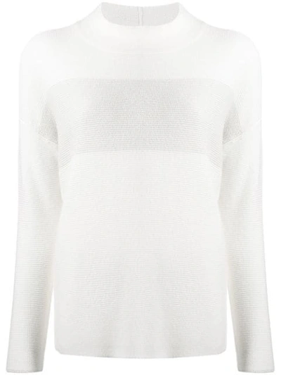 Fabiana Filippi Crew Neck Knit Sweater In White
