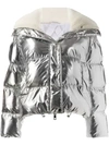 P.a.r.o.s.h . Metallic Effect Puffer Jacket - Silver