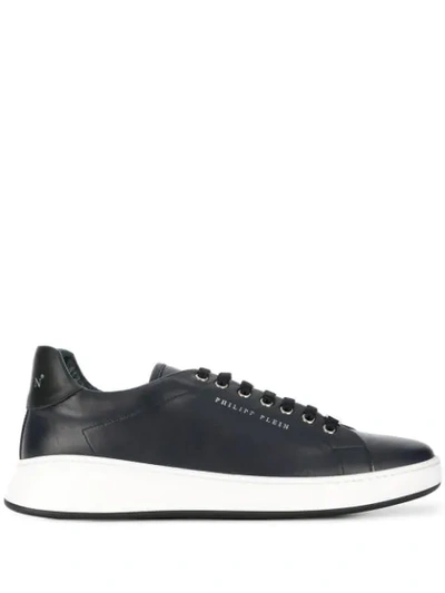 Philipp Plein Chunky Sole Lace-up Sneakers In Blue