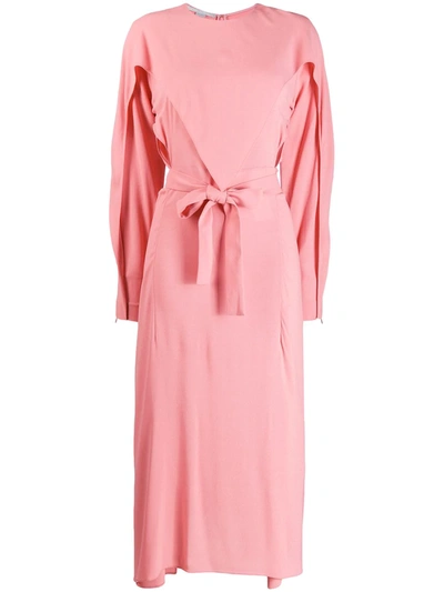 Stella Mccartney Layered Midi Dress In Martini Pink