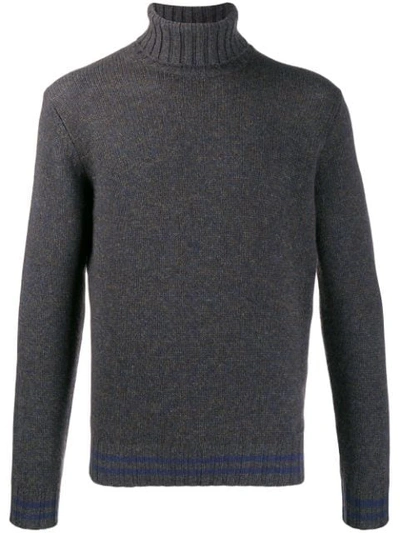 Lardini Rollneck Knit Sweater In Grey