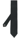 Tom Ford Textured Pointed Tip Tie In Black