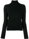 Aragona Rollneck Cashmere Sweater In 101  Black