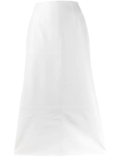 A.w.a.k.e. Flared Midi Skirt In White