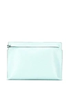 Loewe All-over Logo Clutch In Blue