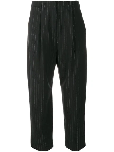 Kenzo Double Pleated Trousers In Black
