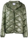 Aspesi Hooded Padded Jacket In Green