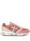 Premiata Low Top Print Sneakers In Pink