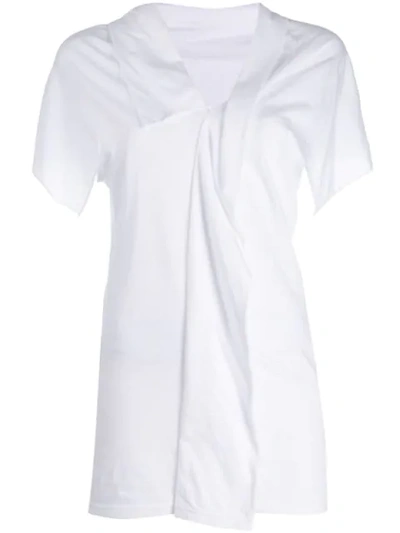 Yohji Yamamoto Cape Asymmetric T-shirt - White