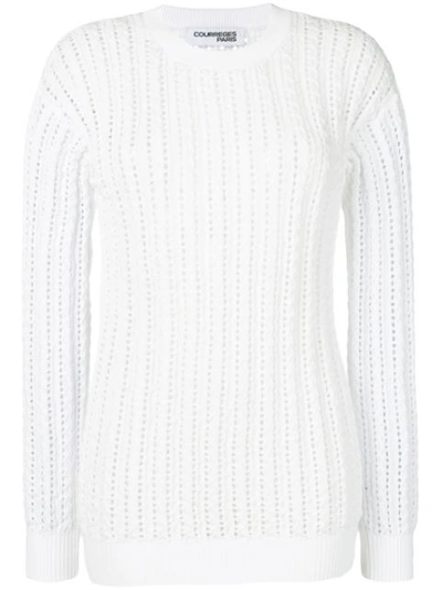 Courrèges Knitted Top In White