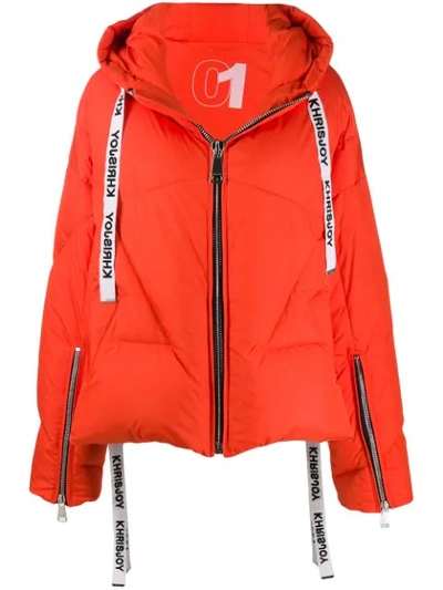 Khrisjoy Oversized Padded Jacket In Orange