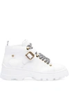 Miu Miu Buckle Fastening Boots In White