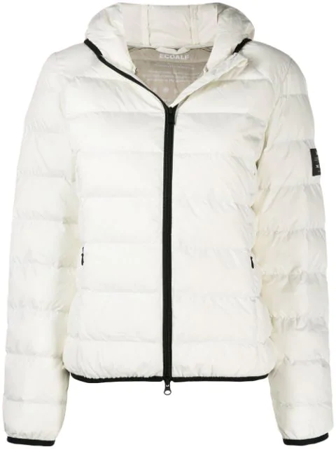 Ecoalf Zipped Hooded Jacket In White | ModeSens