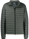 Ecoalf Zipped Padded Jacket In 106 Dark Khaki