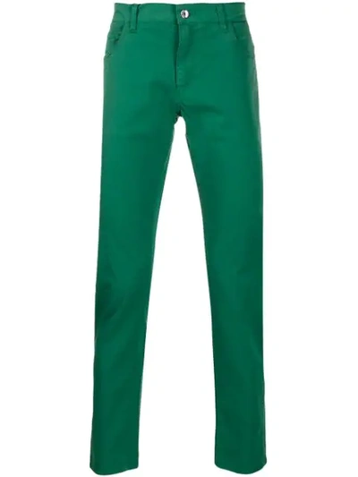 Dolce & Gabbana Slim Chino Trousers In Green