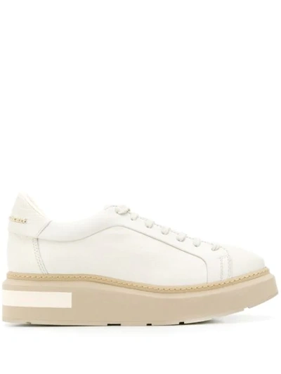 Paloma Barceló Platform Low Top Sneakers In White