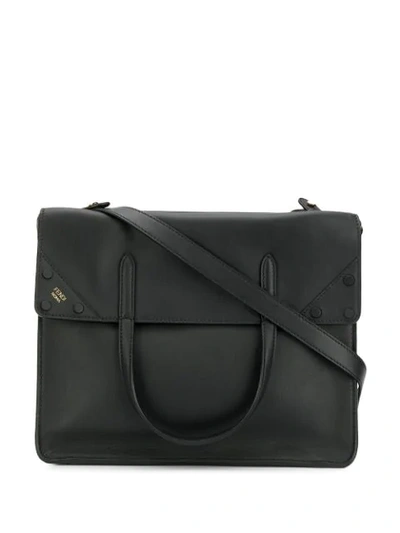Fendi Flip Handbag In Black