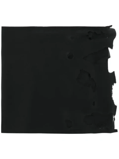 Pre-owned Maison Margiela 1990's Distressed Scarf In Black