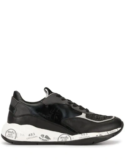 Premiata Printed Low Top Trainers In Black