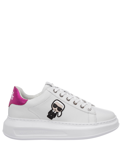Karl Lagerfeld Women's Shoes Leather Trainers Sneakers  K/ikonik Kapri In White