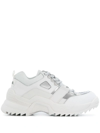 Karl Lagerfeld Contrast Low-top Sneakers In White