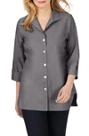 Foxcroft Pandora Non-iron Cotton Shirt In Charcoal