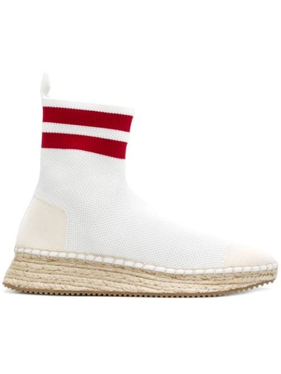 Alexander Wang Dylan Stretch-knit Sock Boots In White