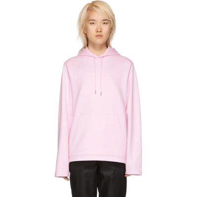 Helmut Lang + Jeremy Deller French Cotton-terry Hoodie In Baby Pink