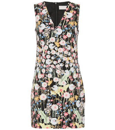 Peter Pilotto V-neck Sleeveless Floral-print Cady Mini Dress In Multicoloured