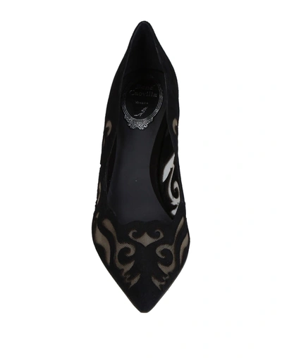 René Caovilla Electric 115 Crystal-embellished Laser-cut Suede And Mesh Pumps In Black