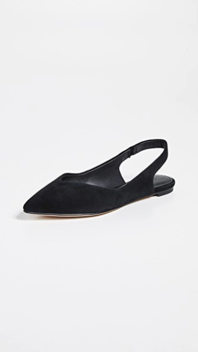 Sigerson Morrison Women's Sunshine Slingback Pointed-toe Flats In Black