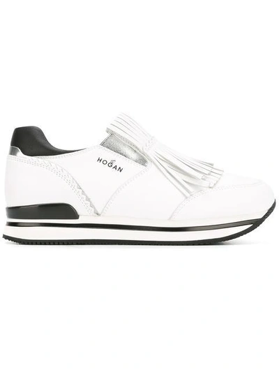 Hogan White H222 Slip On Leather Sneakers