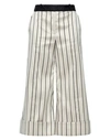 Zimmermann Cropped Striped Cotton-blend Satin Wide-leg Pants In Beige