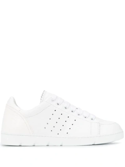 Loewe Perforated Lace-up Sneakers In White