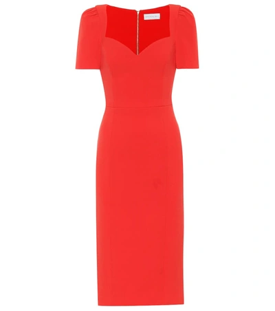 Rebecca Vallance L'amour Crêpe Midi Dress In Red