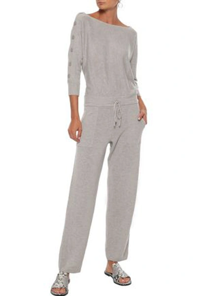 Eres Villa Marled Wool And Cashmere-blend Jumpsuit In Mushroom