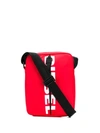 Diesel Contrast Logo Messenger Bag In Red