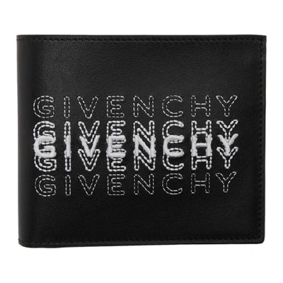 Givenchy Black Embroidered Logo Card Holder