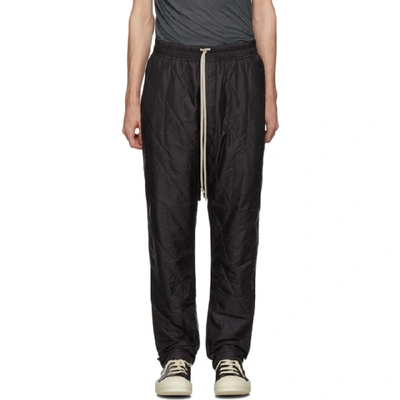 Rick Owens Drkshdw Black Drawstring Long Lounge Pants In 09 Blk