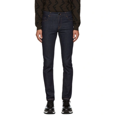 Fendi Blue 'forever ' Skinny Fit Jeans In F0qg0 Dkblu